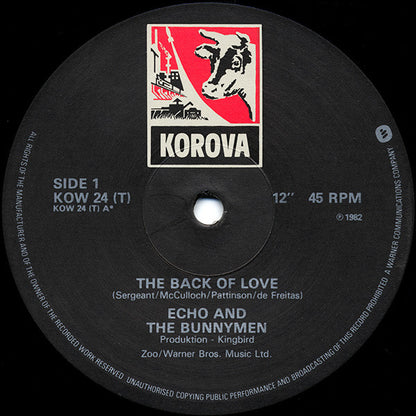 Echo And The Bunnymen* ‎– The Back Of Love (1982, UK)